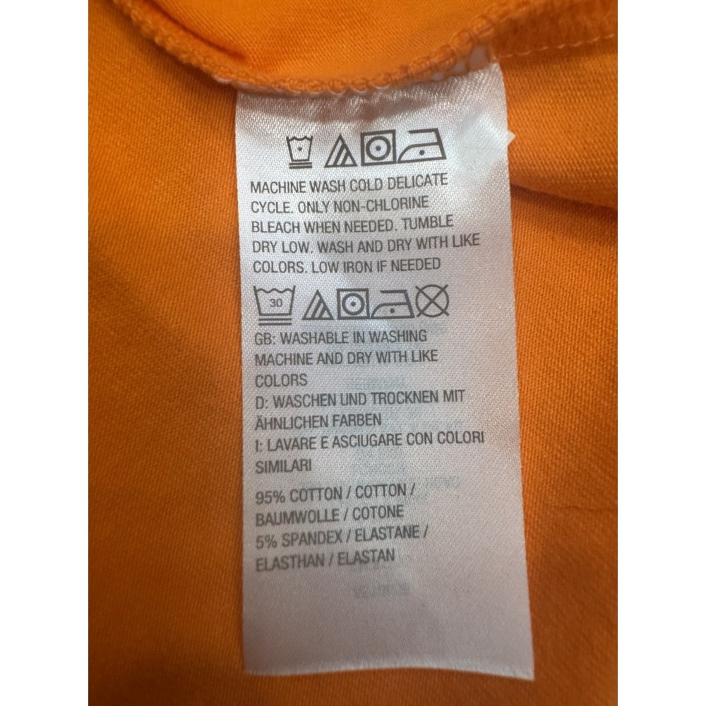 D & CO. Orange Mock Neck Long Sleeve Pullover Tee Size 1X Cotton Fall - Picture 8 of 10